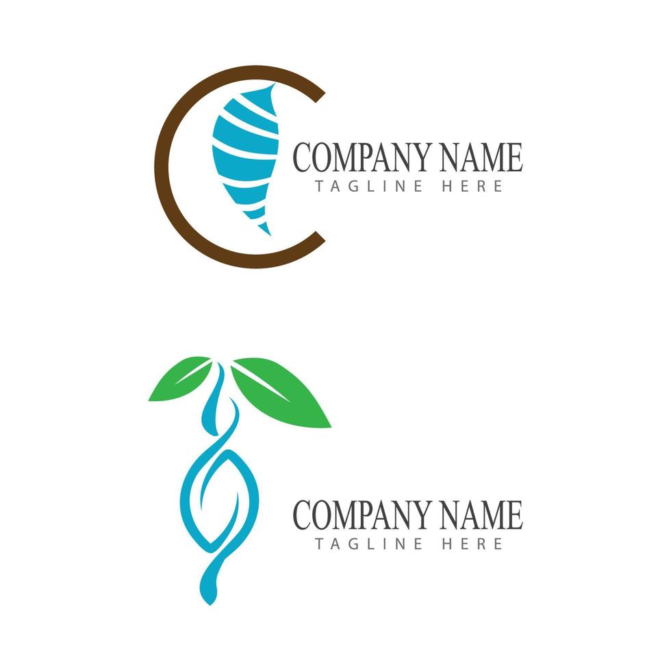Cocoon illustration logo vector design