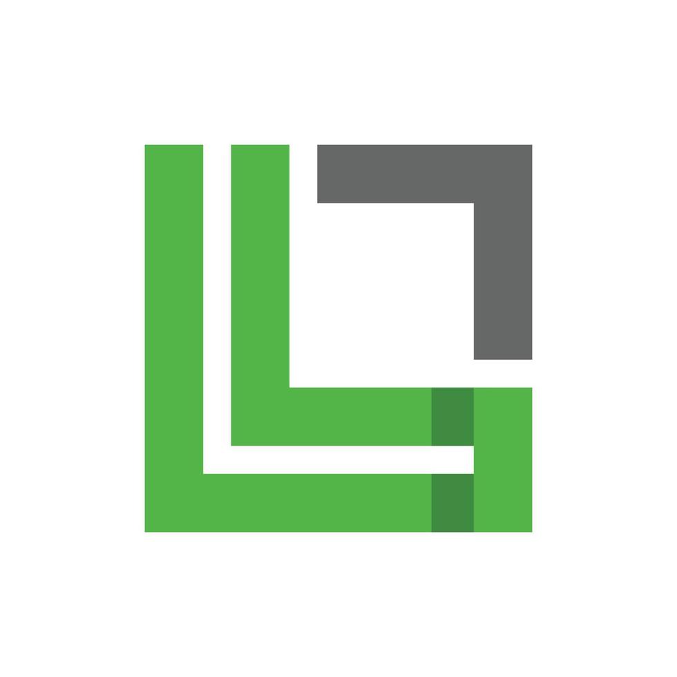 Letter L Simple Modern Geometric Logo vector