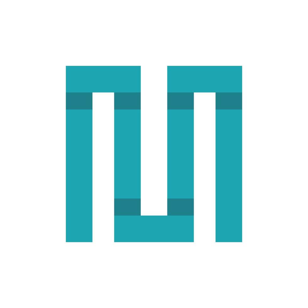 Letter M Modern Geometric Business Logo vector