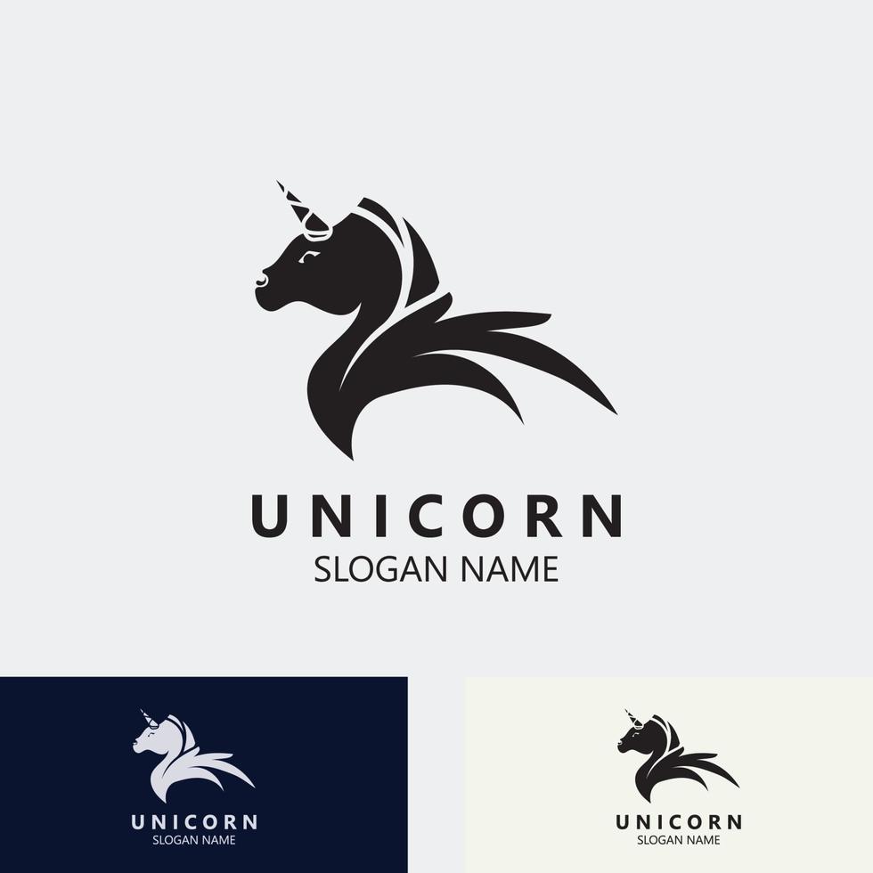 Unicorn Horse Logo image design head elegan template vector