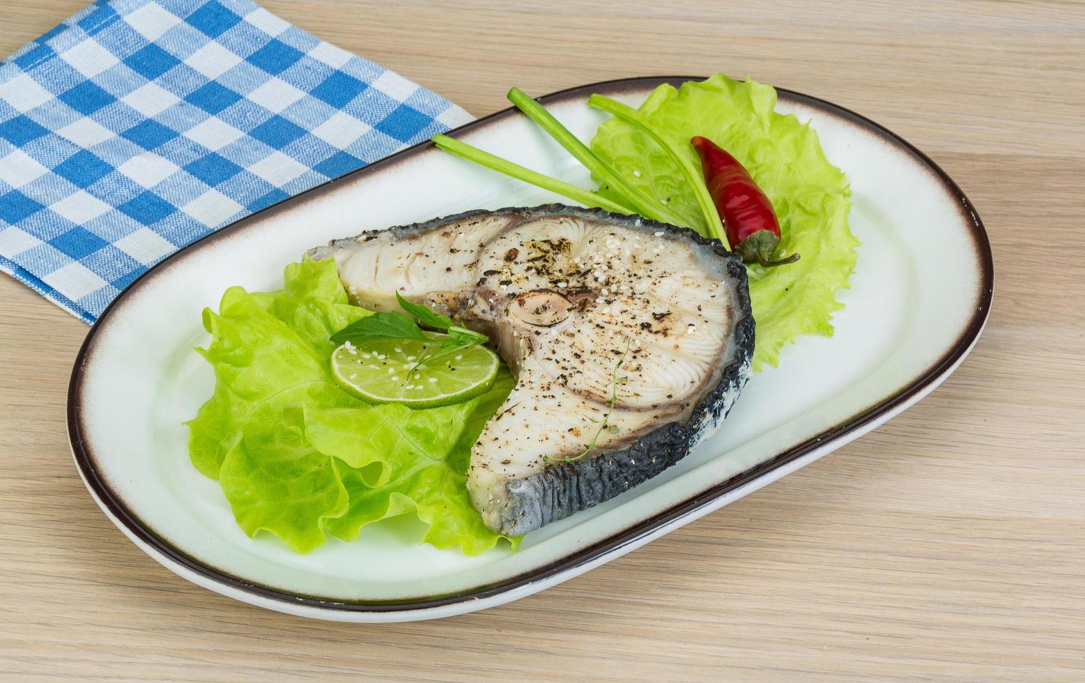 Grilled shark steak photo