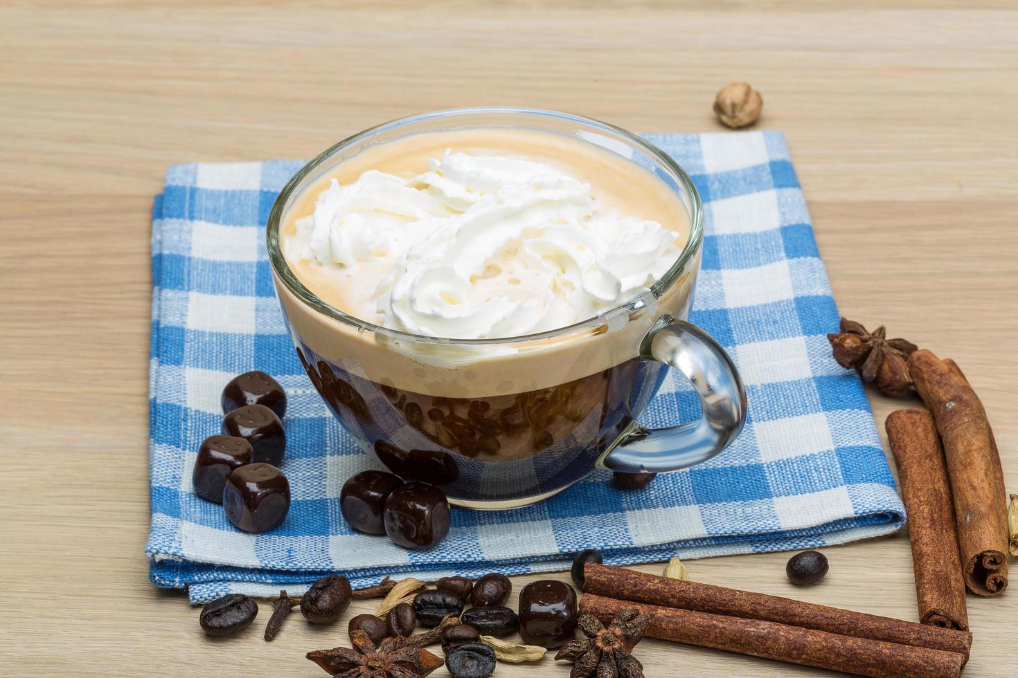 Coffee with cream photo