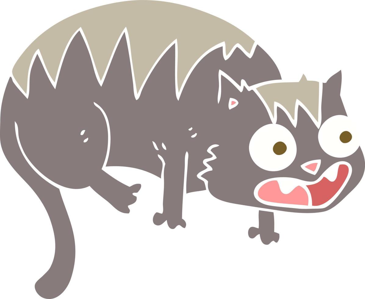 flat color illustration of cat vector