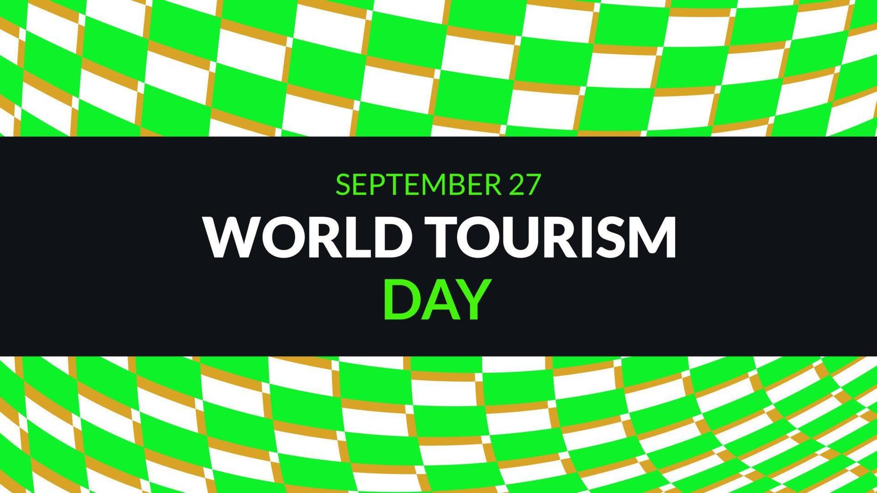 World tourism day background illustration. Flat design for tourism celebration banner element vector