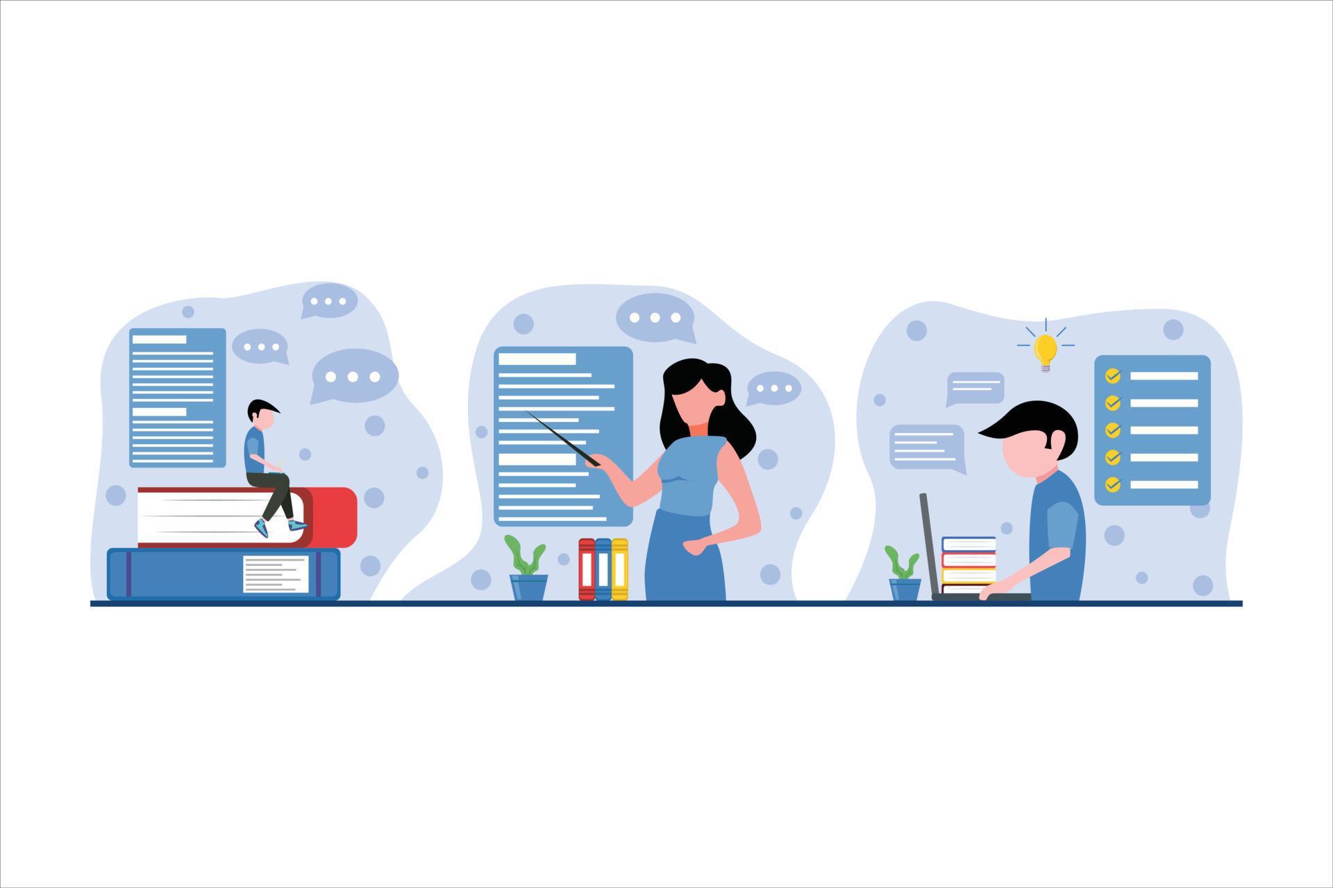 E Learning Flat Bundle Design 12062184 Vector Art at Vecteezy