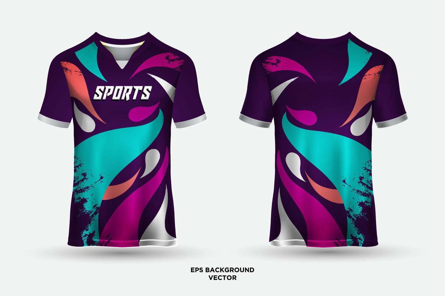 camiseta de diseño futurista y fantástico adecuada para carreras, fútbol, juegos, deportes electrónicos y ciclismo. vector