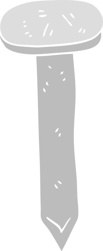 flat color illustration of nail vector