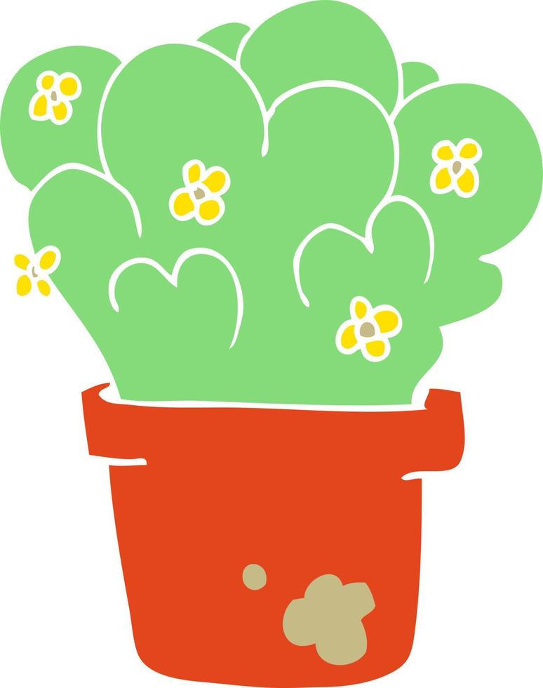 flat color illustration of plant vector