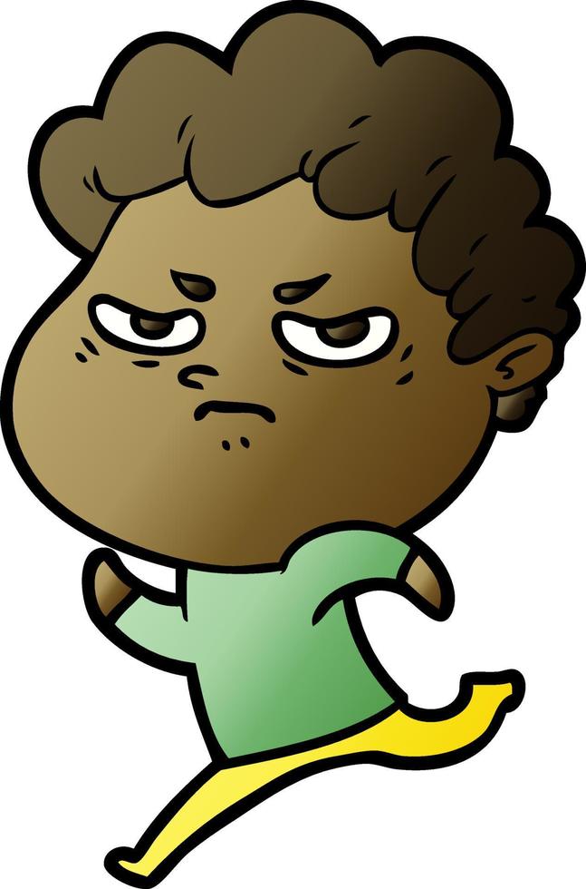 cartoon angry man vector