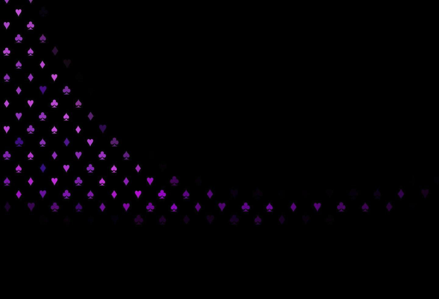 Dark purple vector pattern with symbol of cards.