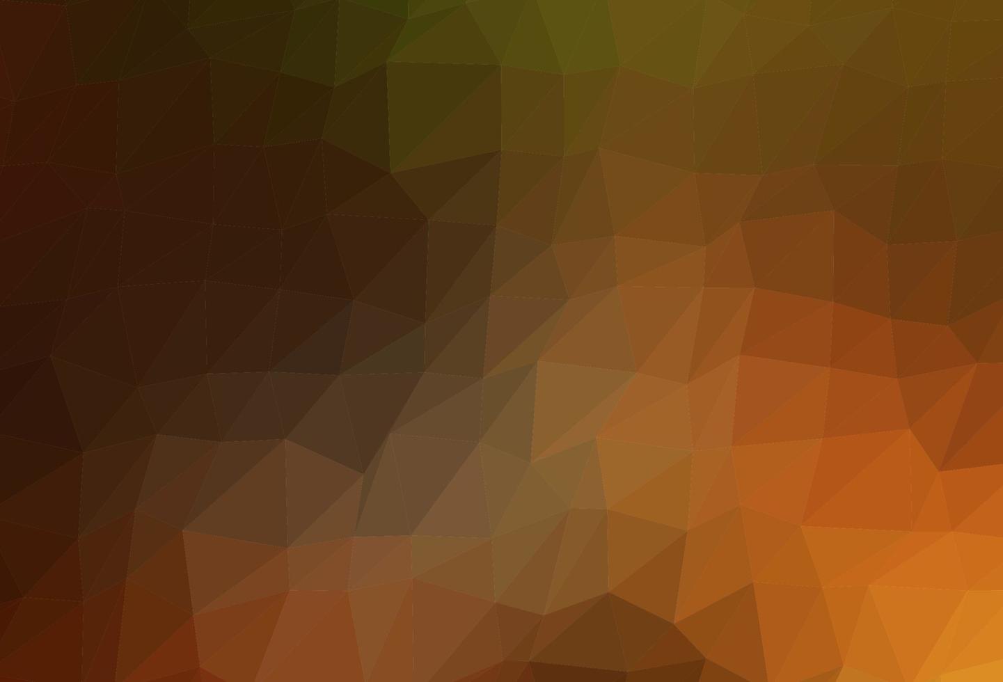 Dark Orange vector polygon abstract background.