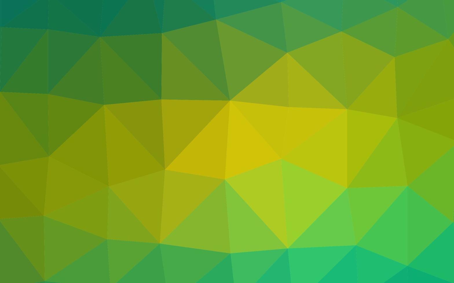 Fondo abstracto de polígono de vector verde claro, amarillo.