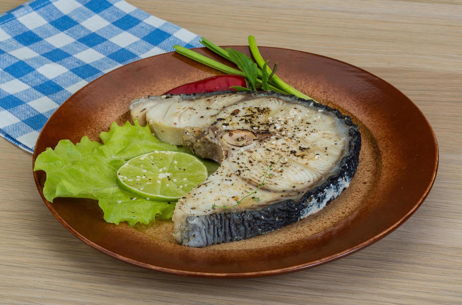 Grilled shark steak photo