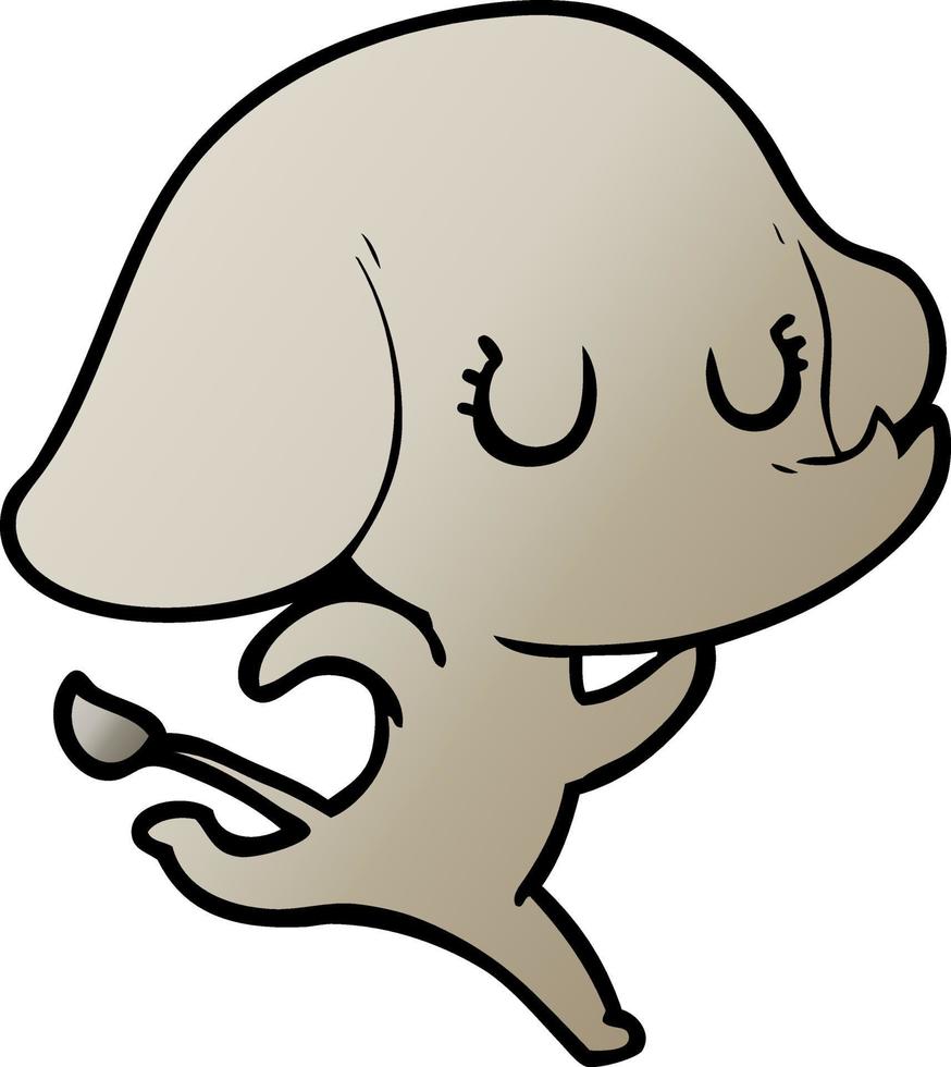 cute cartoon elephant vector