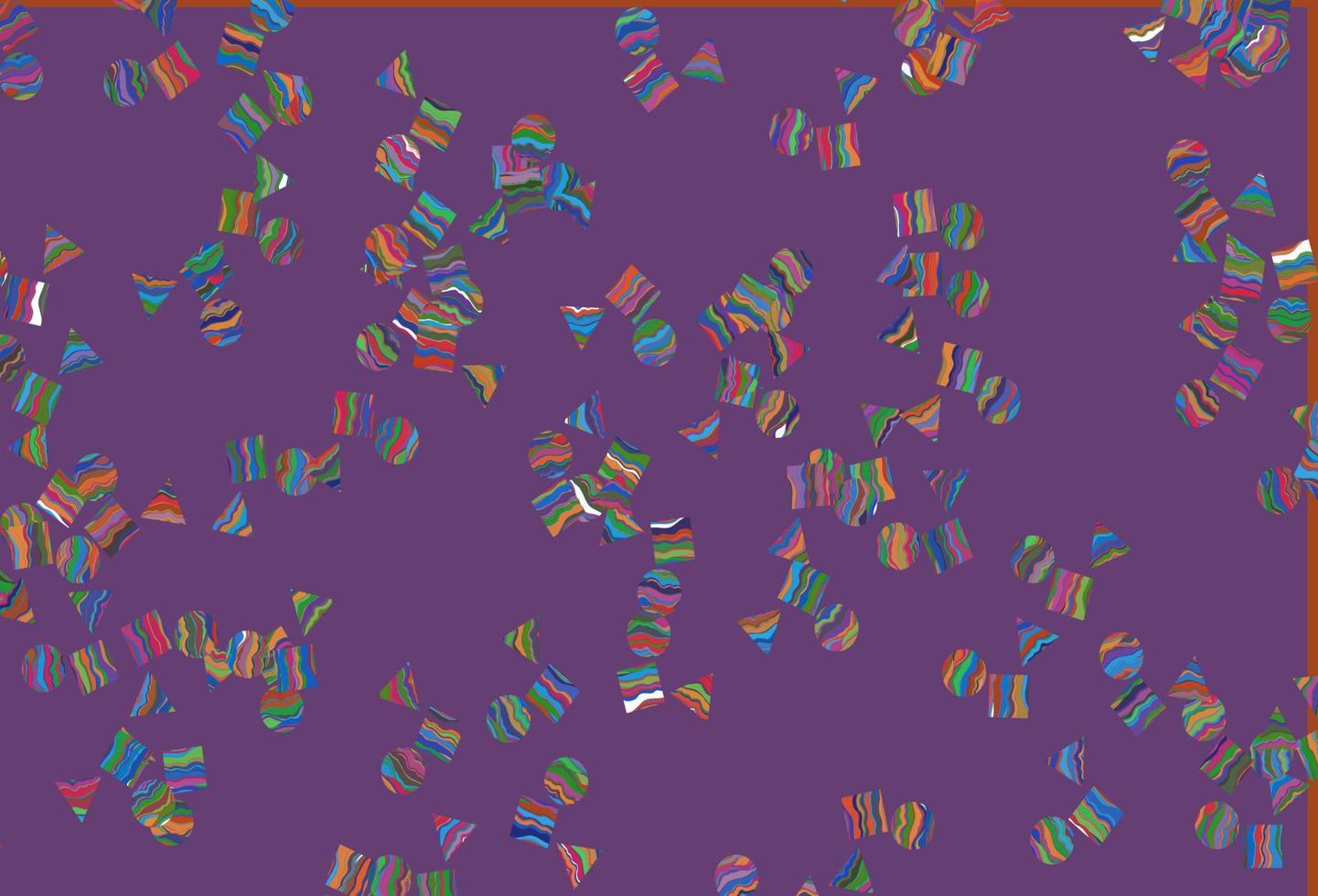 diseño de vector de arco iris multicolor claro con círculos, líneas, rectángulos.