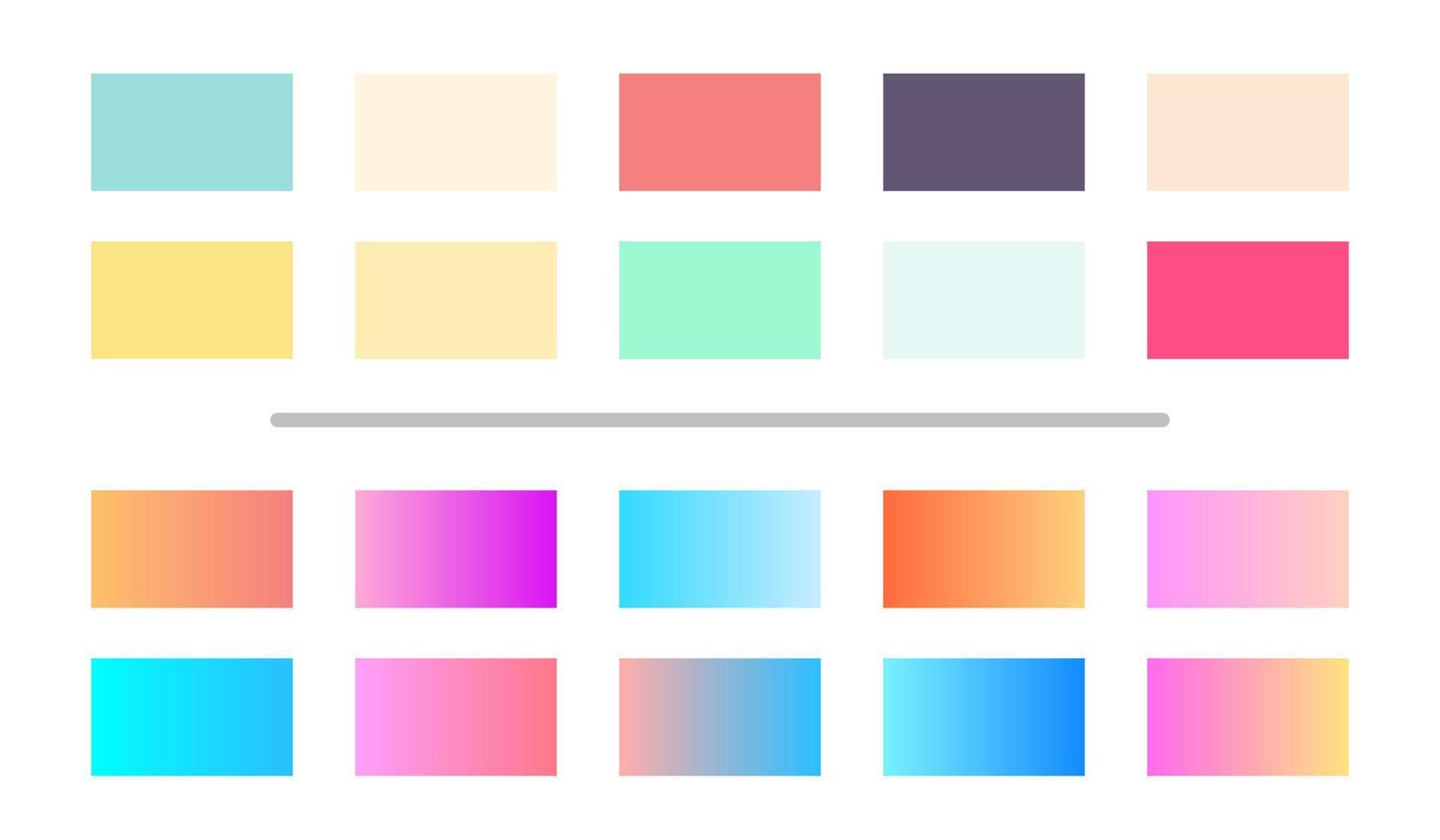 Set of gradient backgrounds. Soft color vector