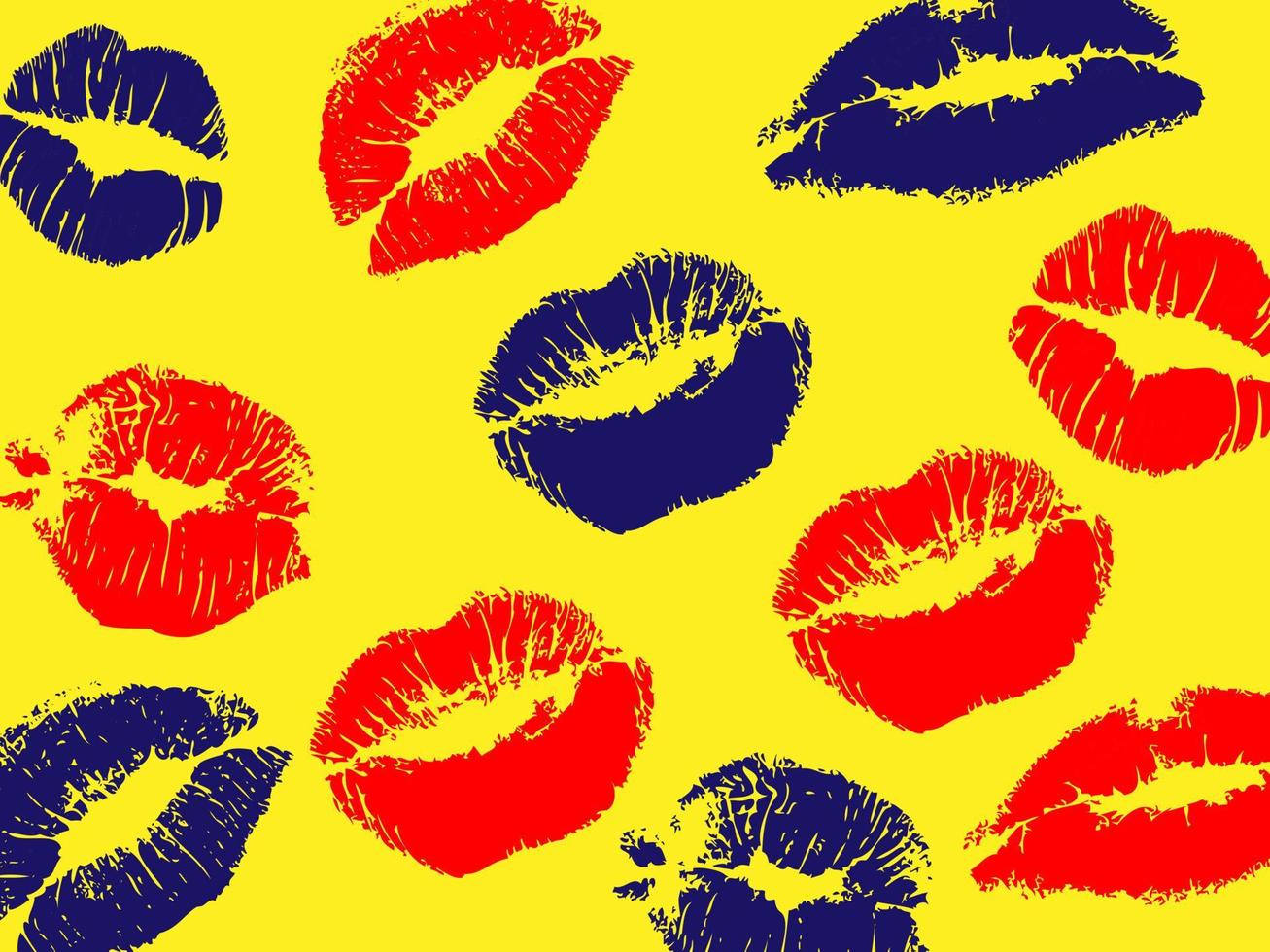 beso labios vector