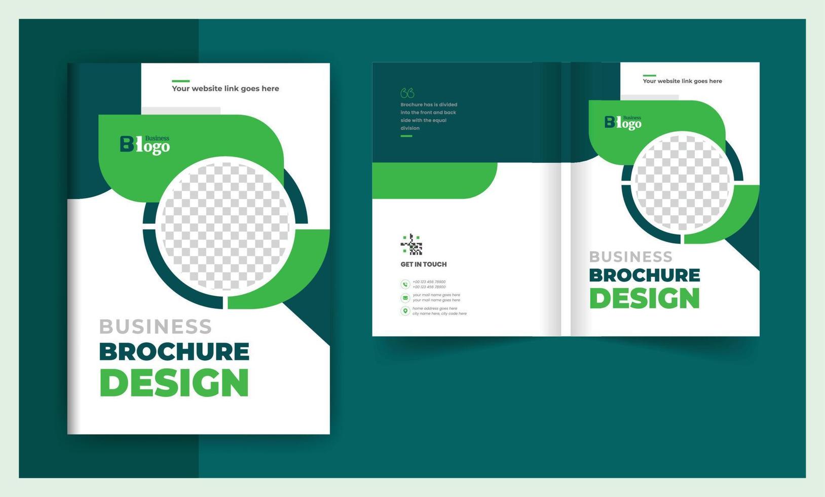 Company business brochure cover or bi fold vector