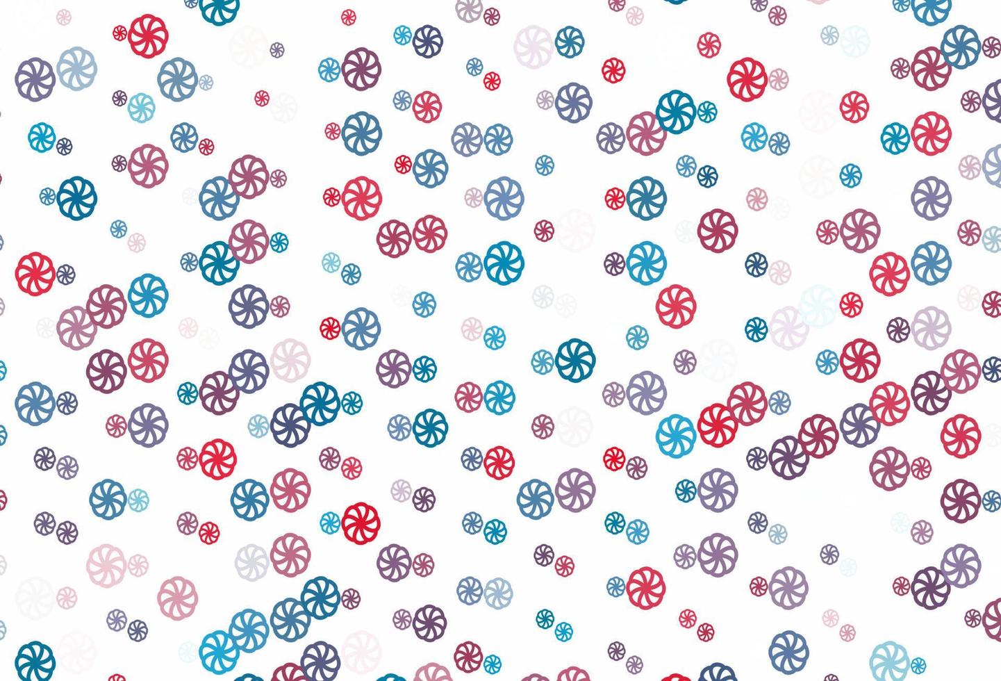 Light Blue, Red vector layout with bright snowflakes.