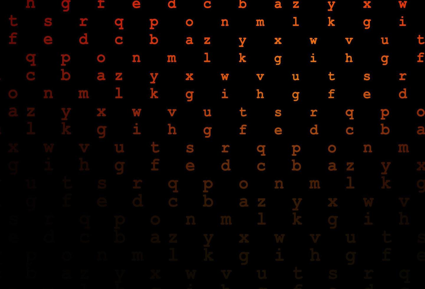 Dark orange vector pattern with ABC symbols.