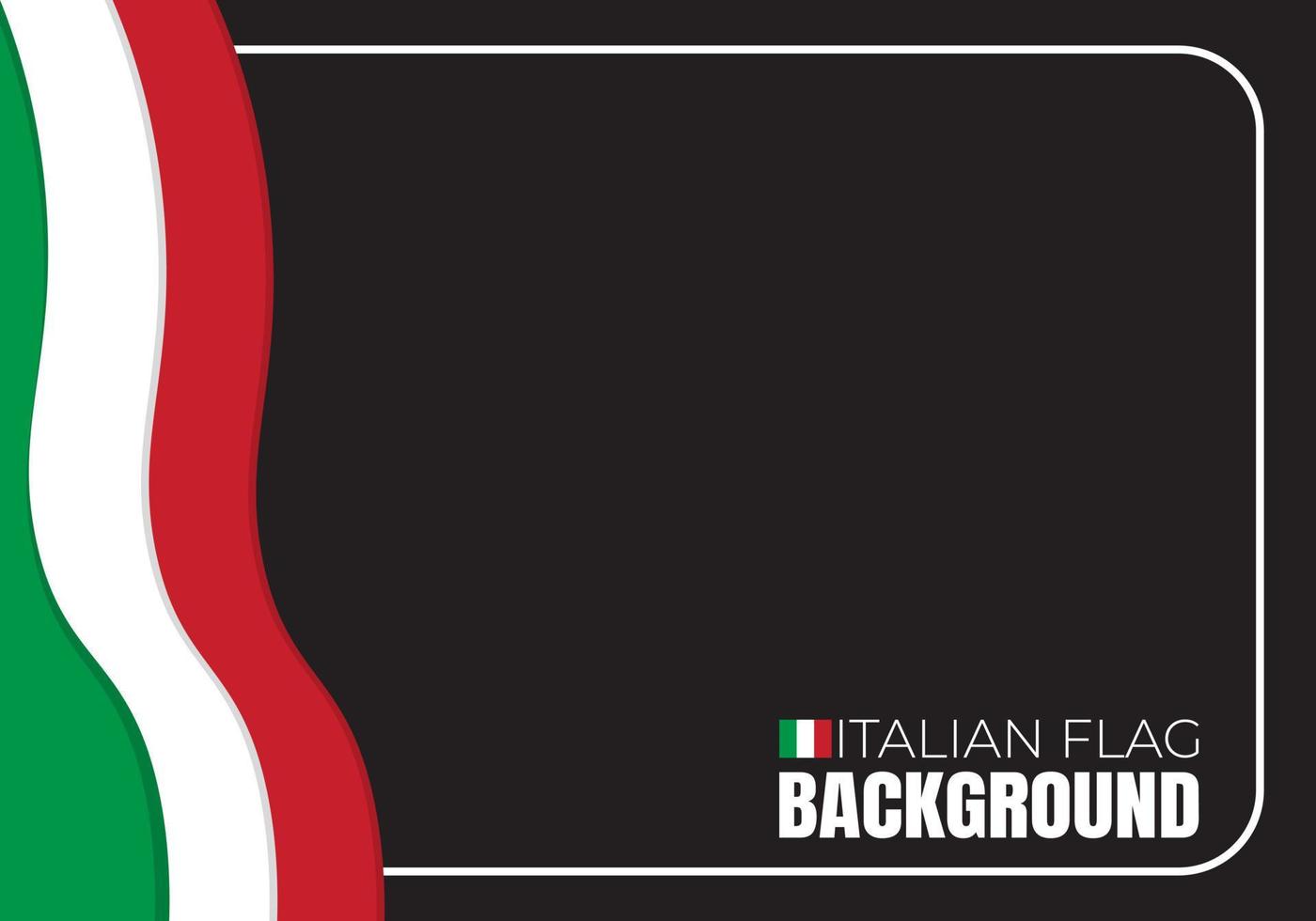 Blank Italian Flag background. Suitable for various celebrations. Vector illustration