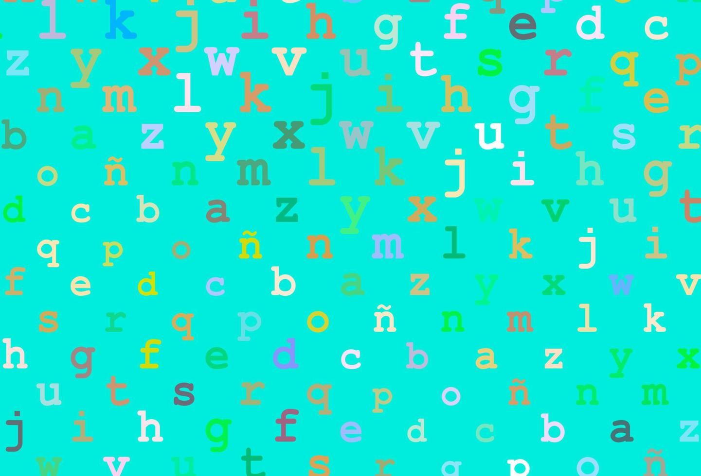 Light multicolor, rainbow vector template with isolated letters.
