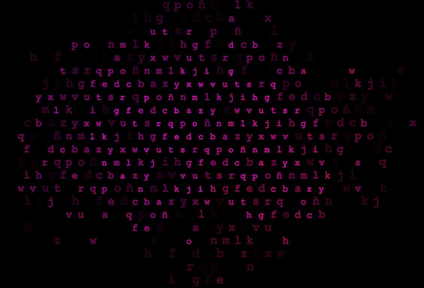 Dark pink vector template with isolated letters.