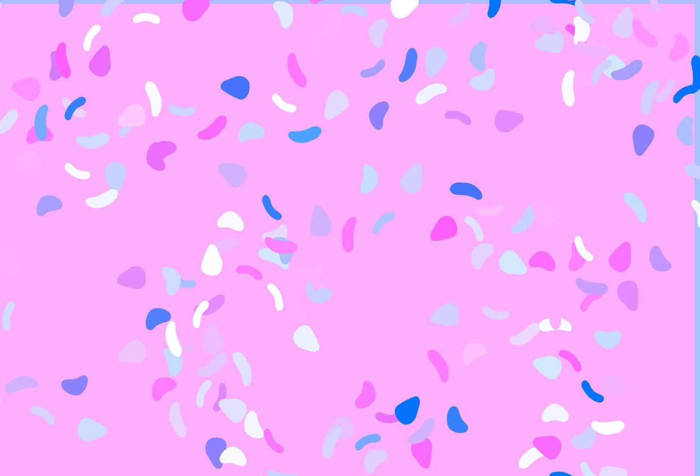 Light Pink, Blue vector background with abstract forms.