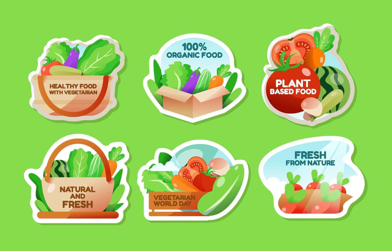 Fresh Vegetables For Vegetarian vector