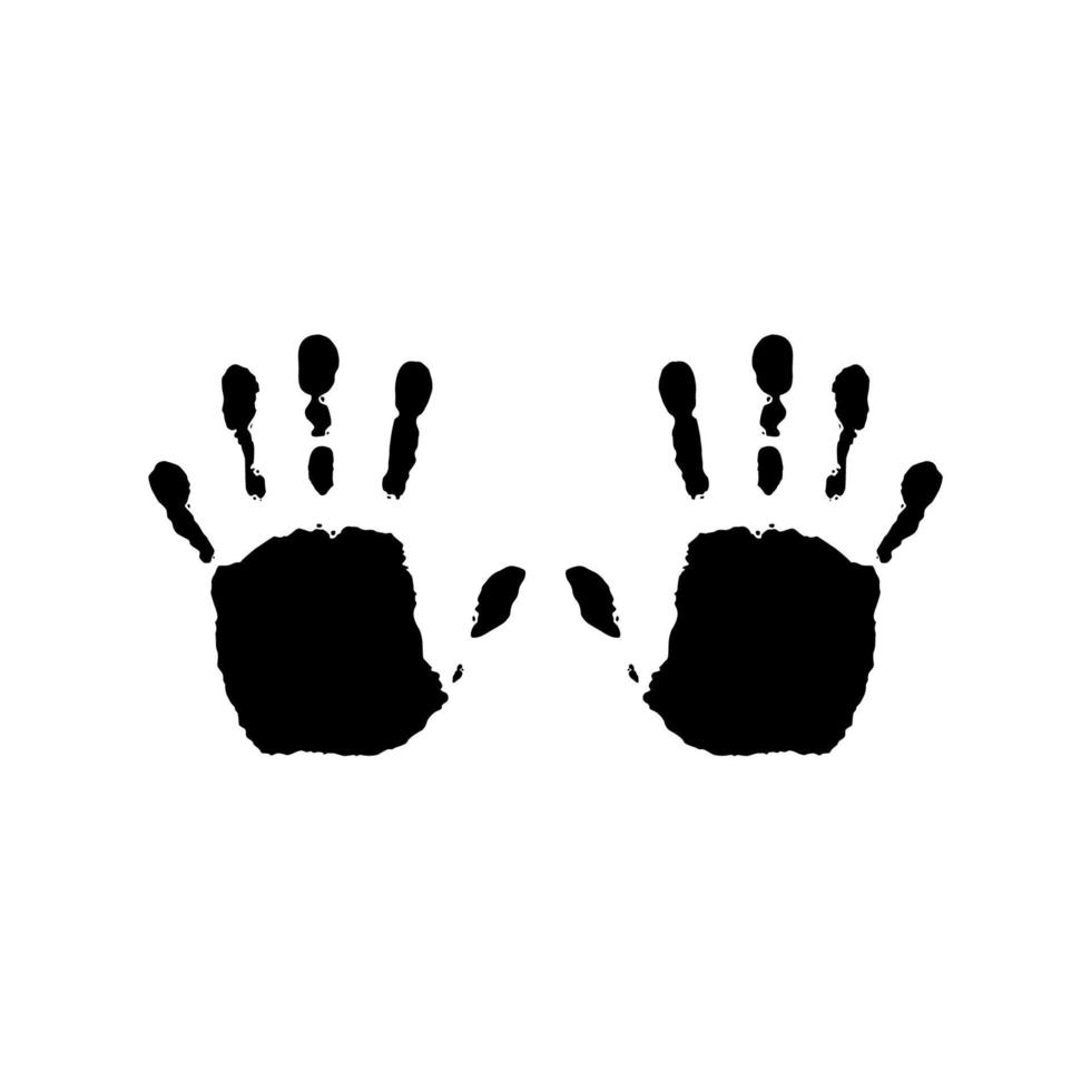 Handprint Silhouette Illustration. Hand Palm Silhouette for Logo, Pictogram Apps, Website, and or Graphic Design Element, Vector Illustration