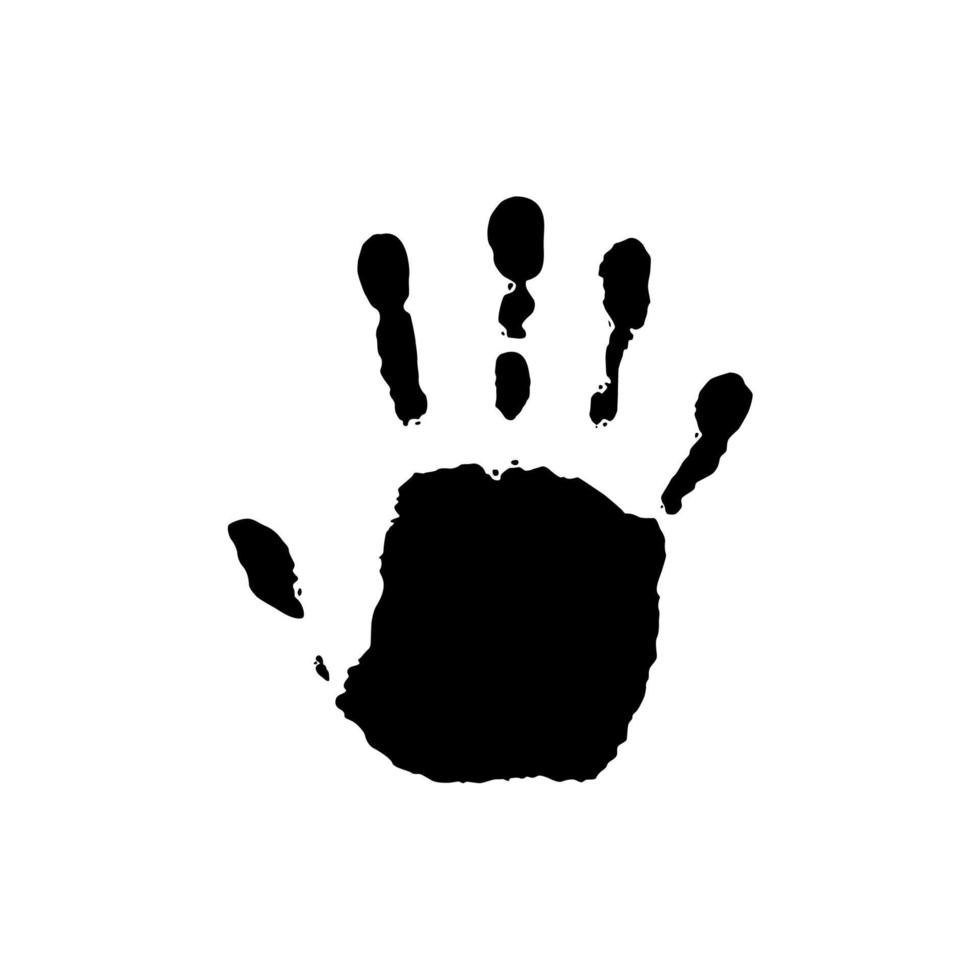 Handprint Silhouette Illustration. Hand Palm Silhouette for Logo, Pictogram Apps, Website, and or Graphic Design Element, Vector Illustration