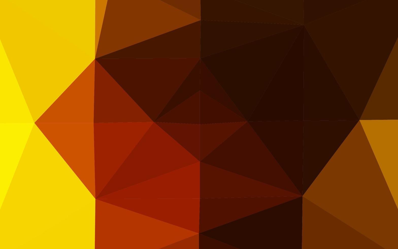 Dark Yellow, Orange vector low poly cover.