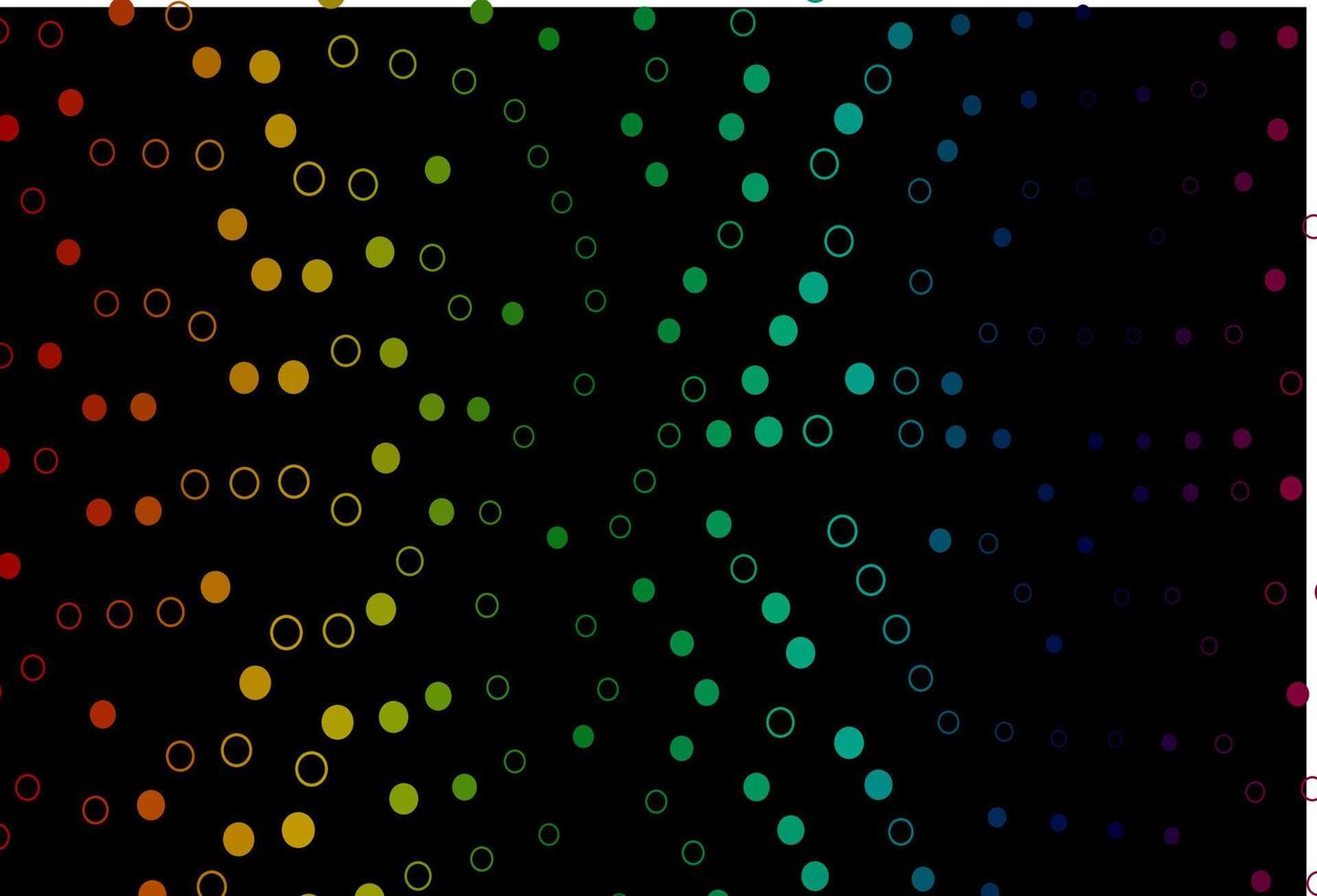 Dark Multicolor, Rainbow vector layout with circle shapes.