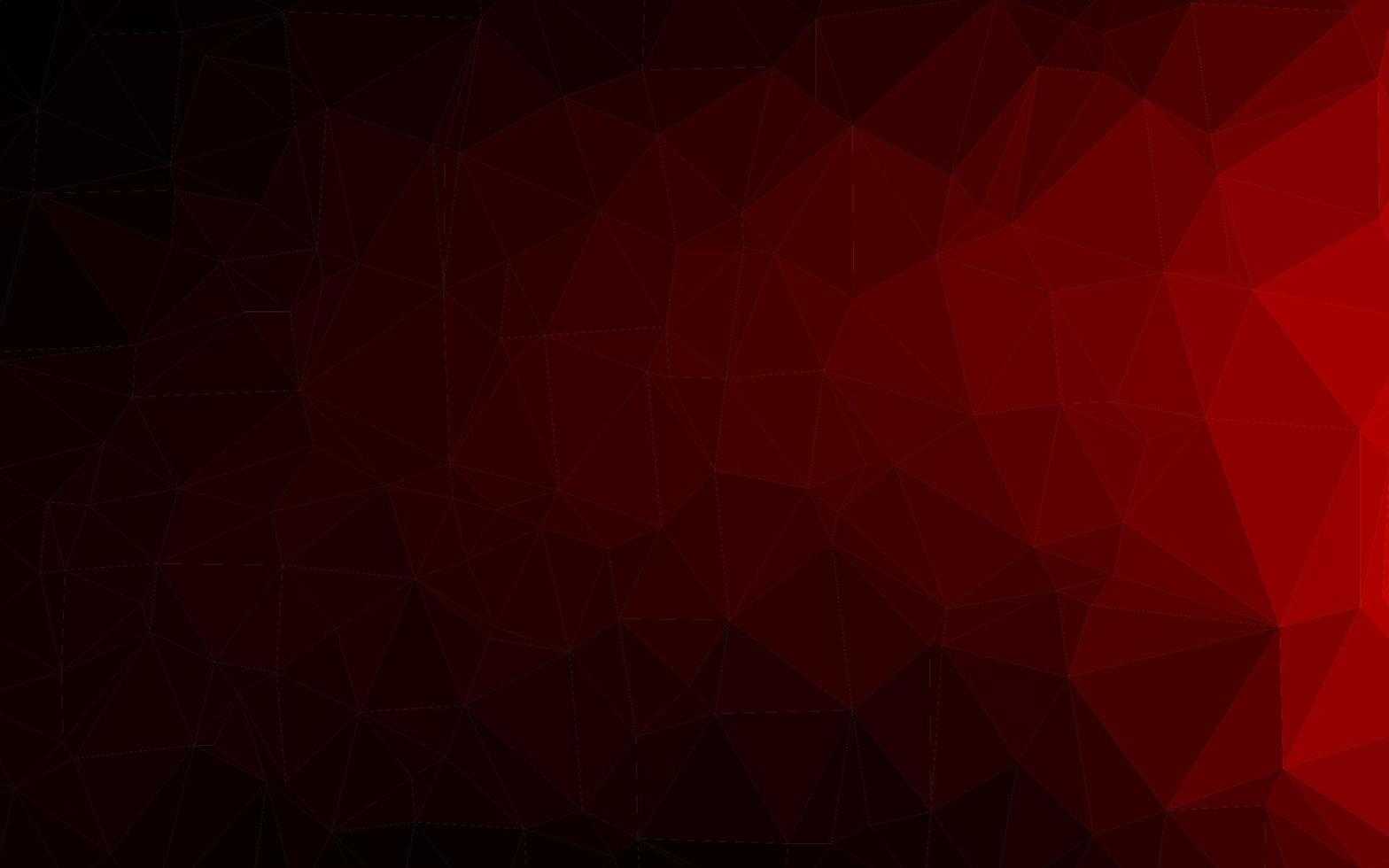 Dark Red vector shining triangular pattern.