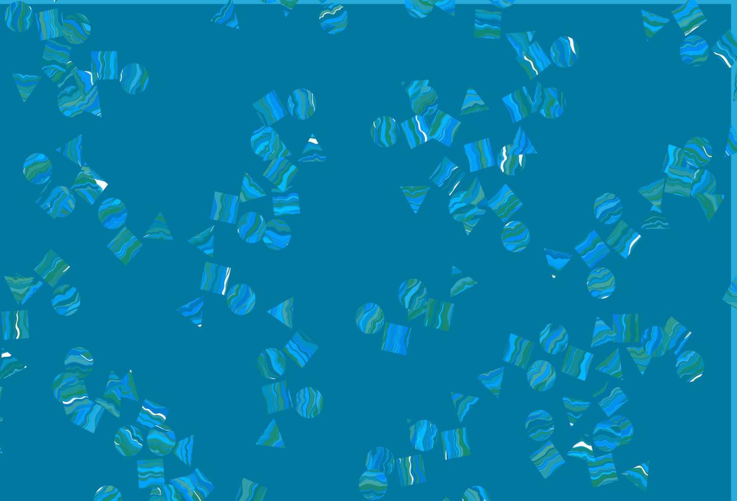 Light Blue, Green vector template with crystals, circles, squares.