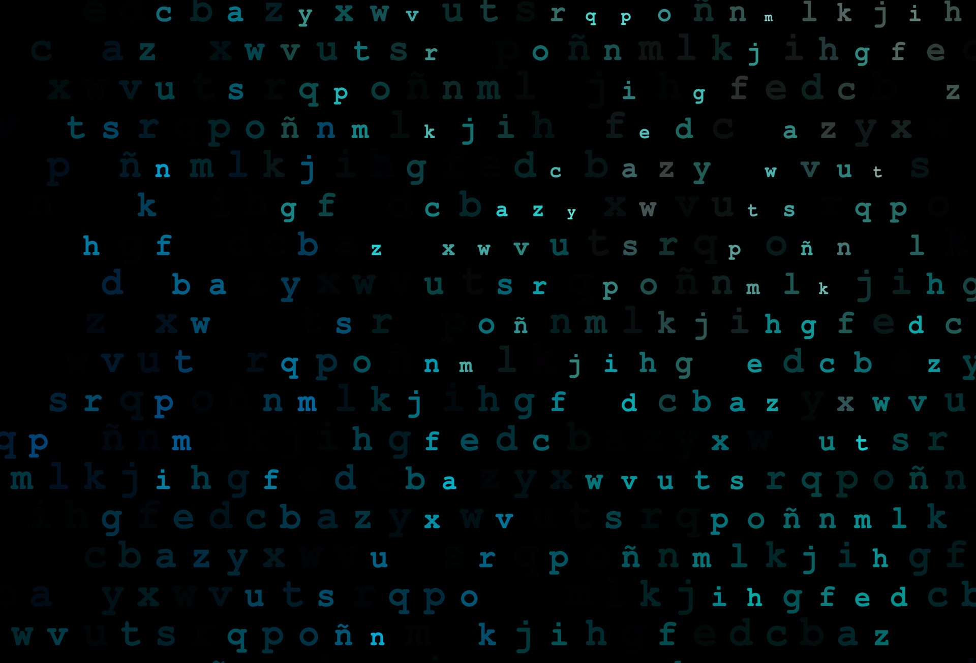 Dark blue vector background with signs of alphabet. 12065922 Vector Art