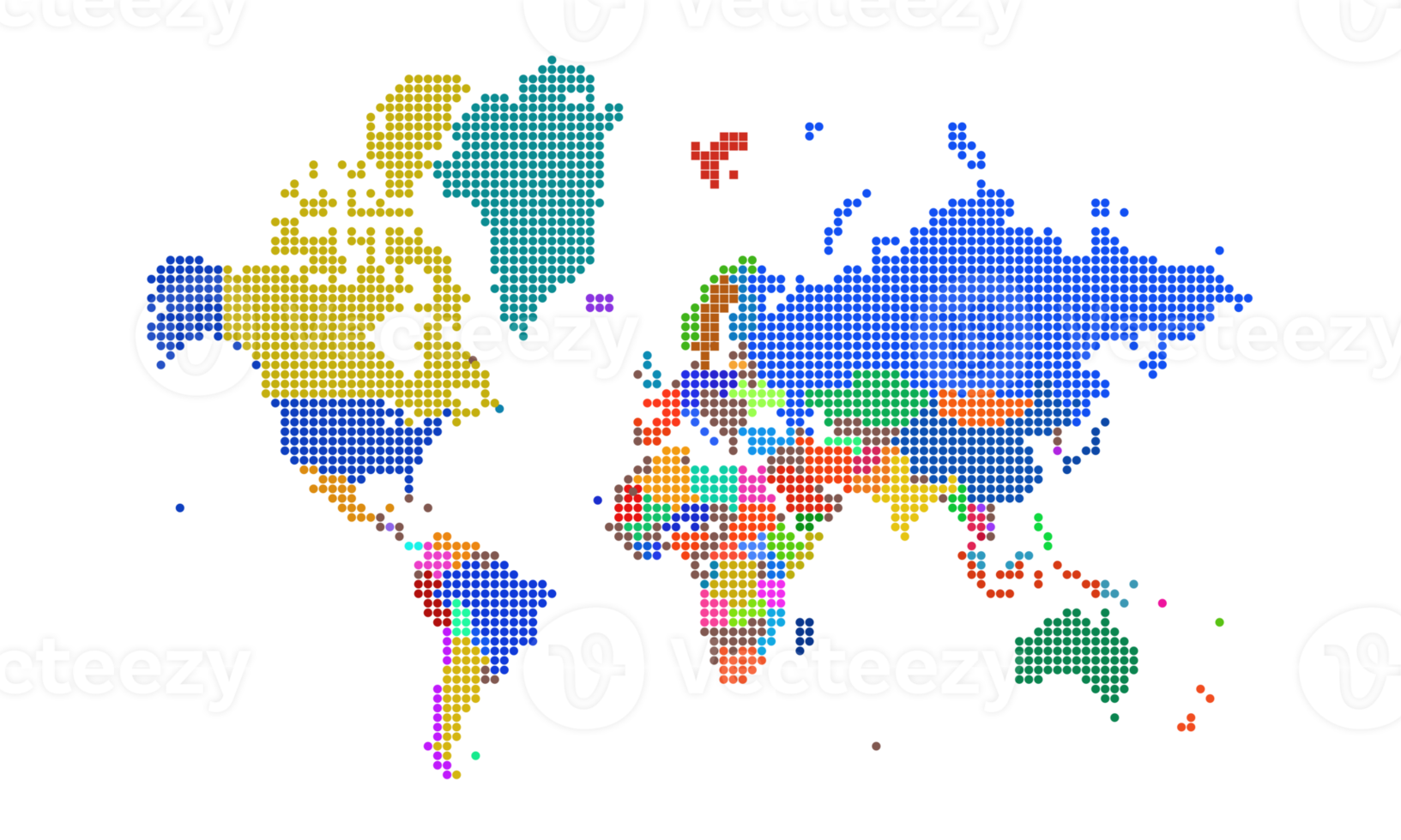 wereld kaart dots . wereld kaart sjabloon met continenten, noorden en zuiden Amerika, Europa en Azië, Afrika en Australië png