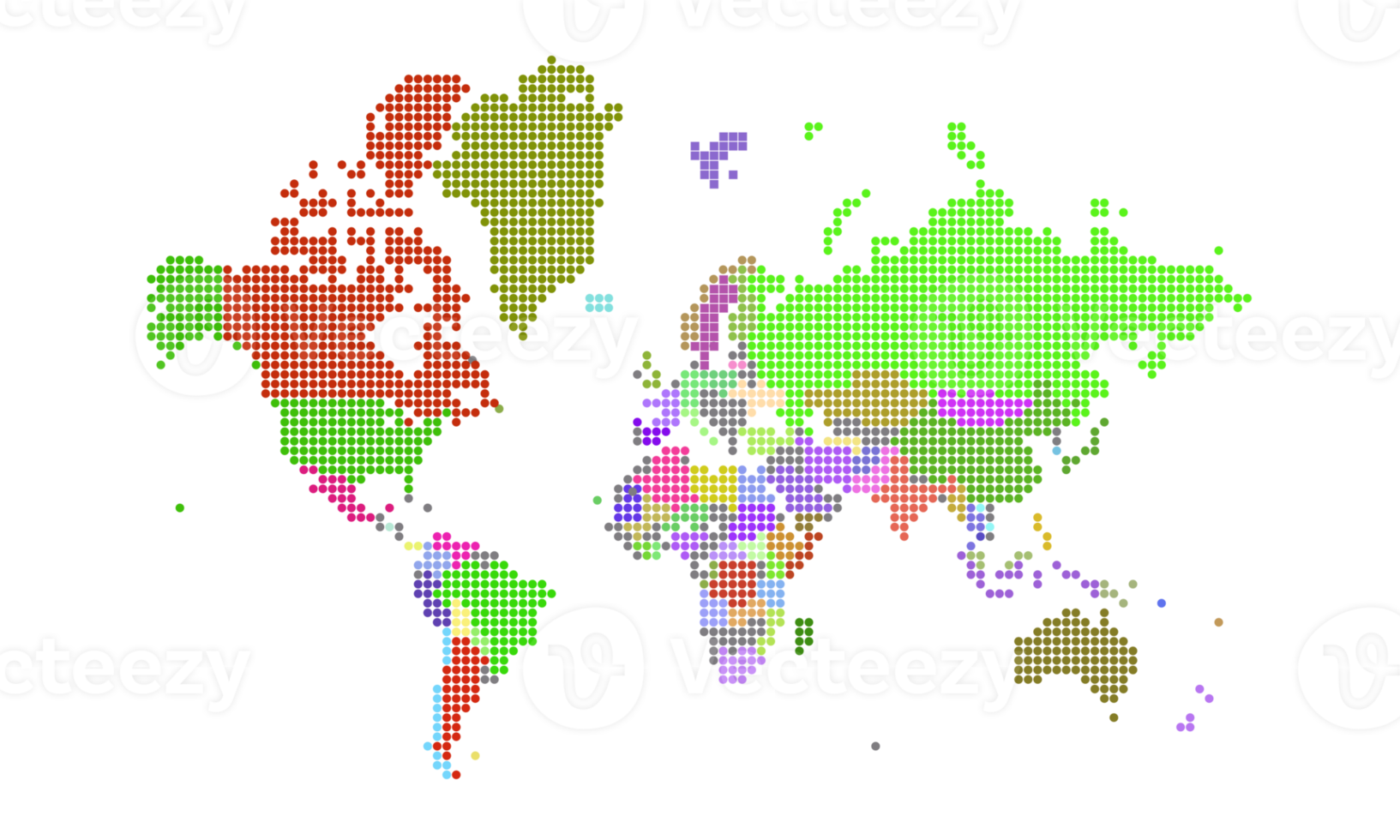 World map dots . World map template with continents, North and South America, Europe and Asia, Africa and Australia png