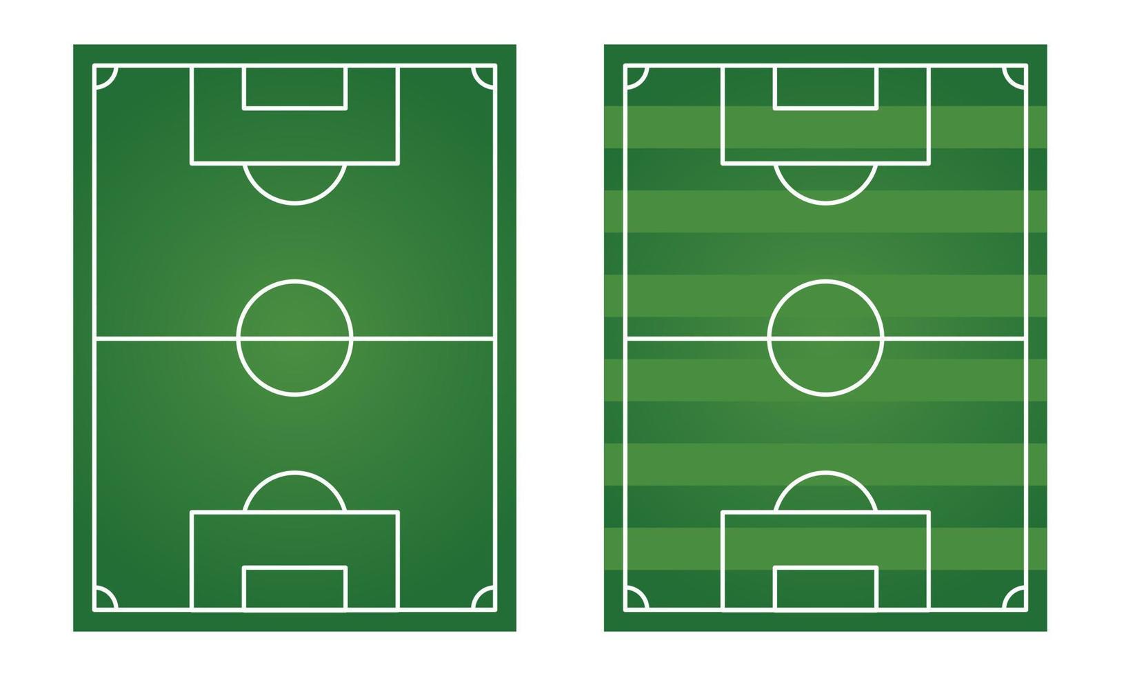 estilo vectorial de dos campos de fútbol. campos de futbol vector