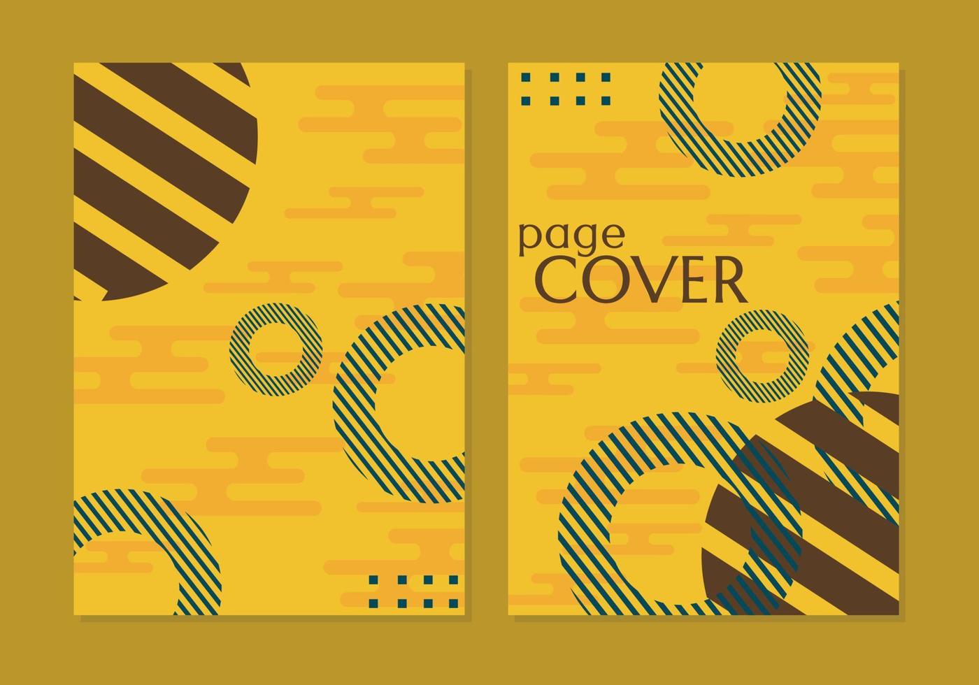 conjunto de diseño de portada en estilo memphis. diseño geométrico.fondo abstracto naranja. puede usarse para portada, cuaderno, afiche, folleto, libro, informe anual vector