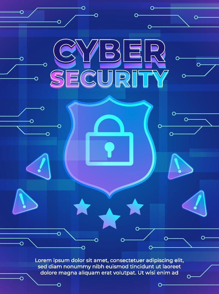 Cyber Security Awareness Poster vector