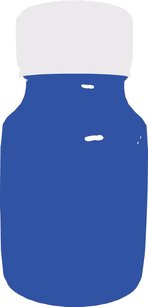 Blue Medicine Bottle Illustration Design vector