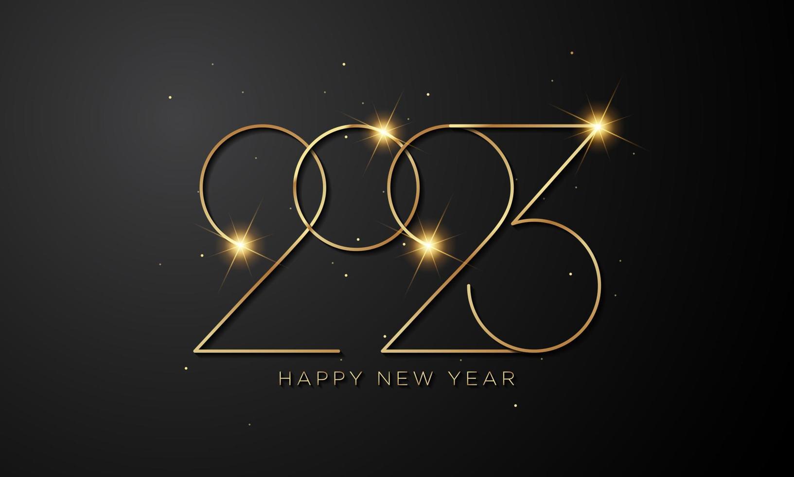 2023 Happy New Year Background Design. vector