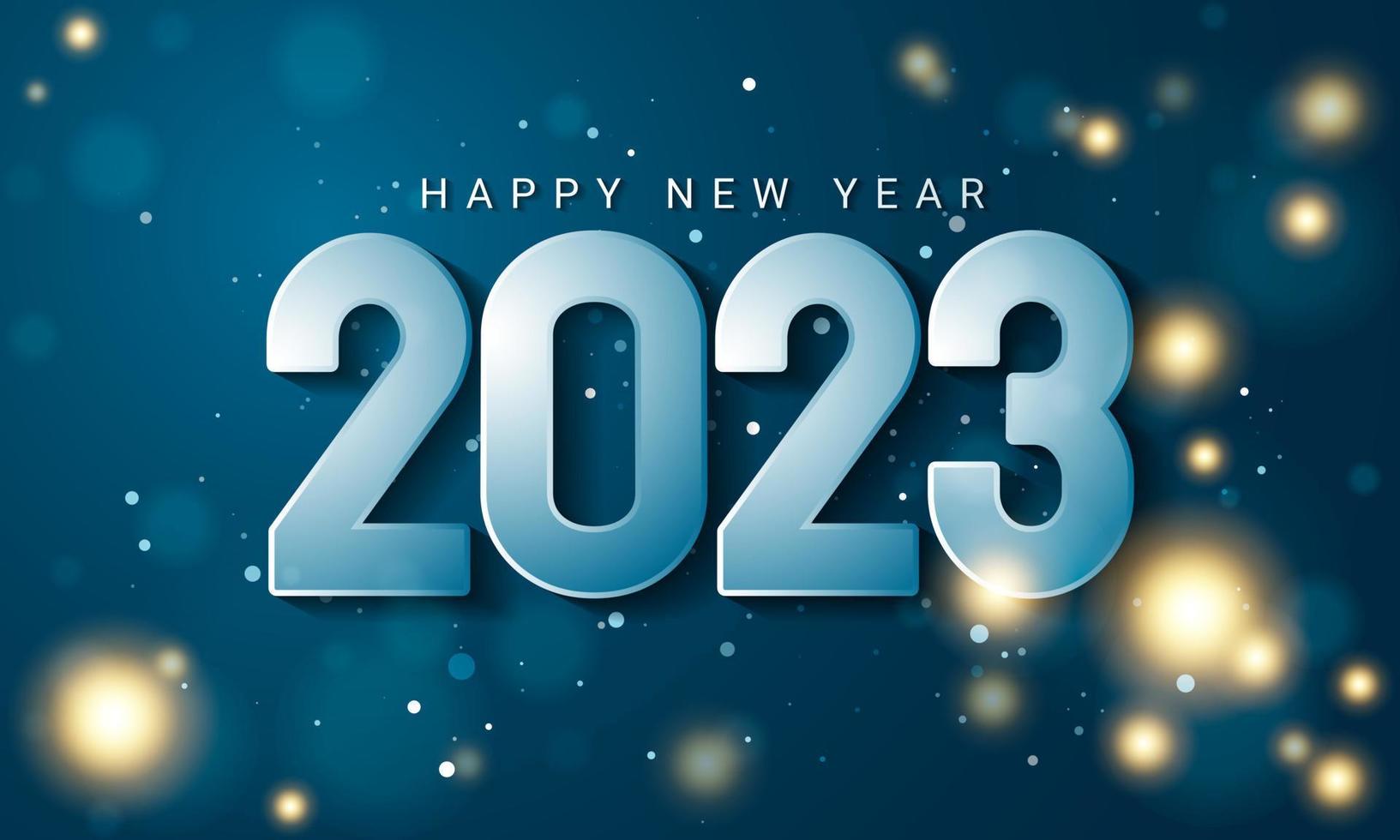 2023 Happy New Year Background Design. vector