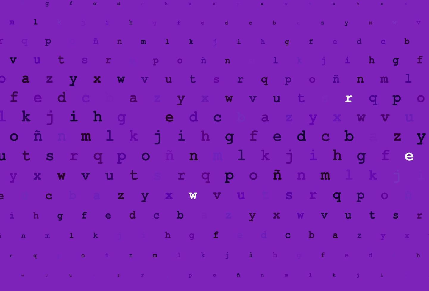 Dark purple vector texture with ABC characters.