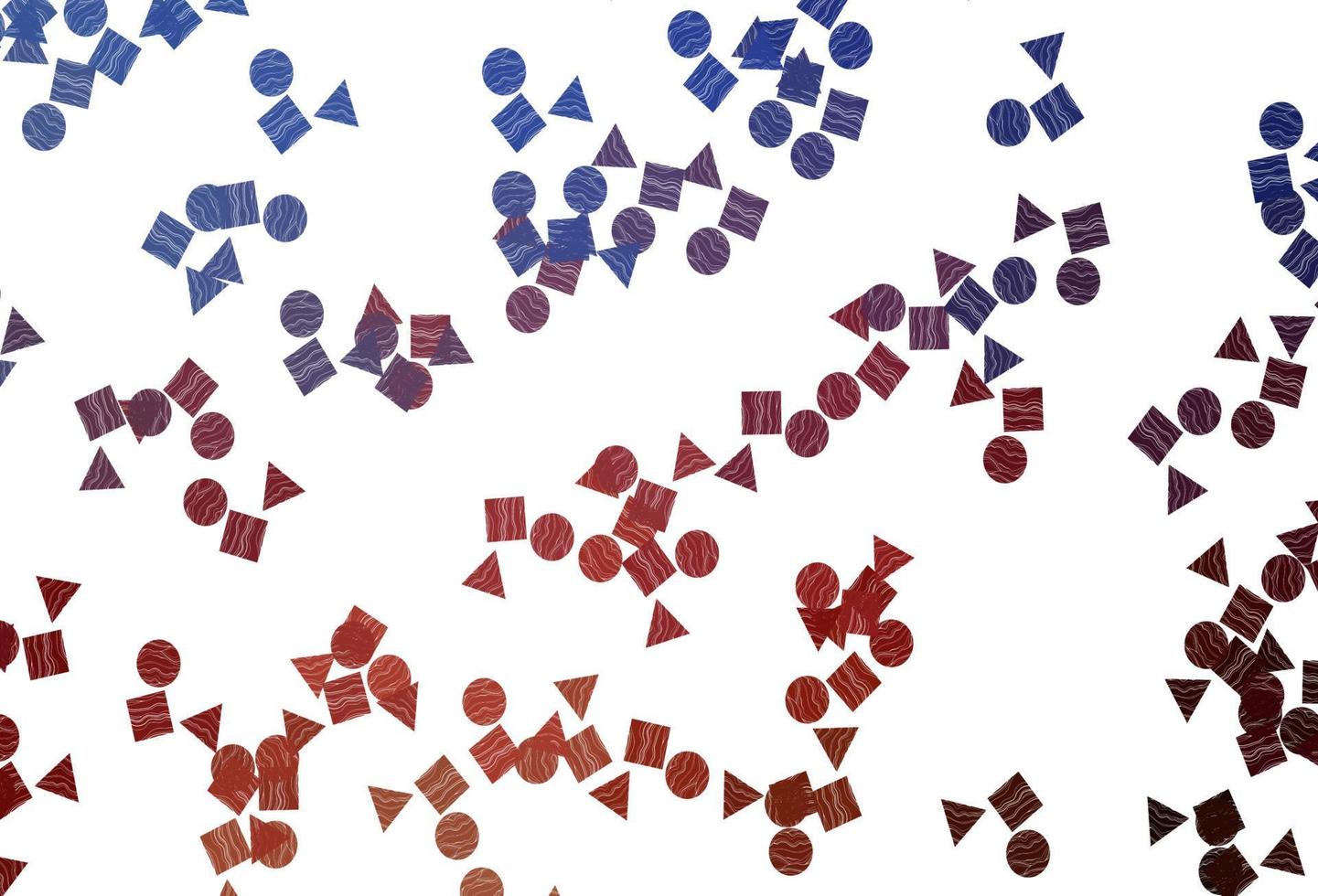 Light Blue, Red vector background with triangles, circles, cubes.