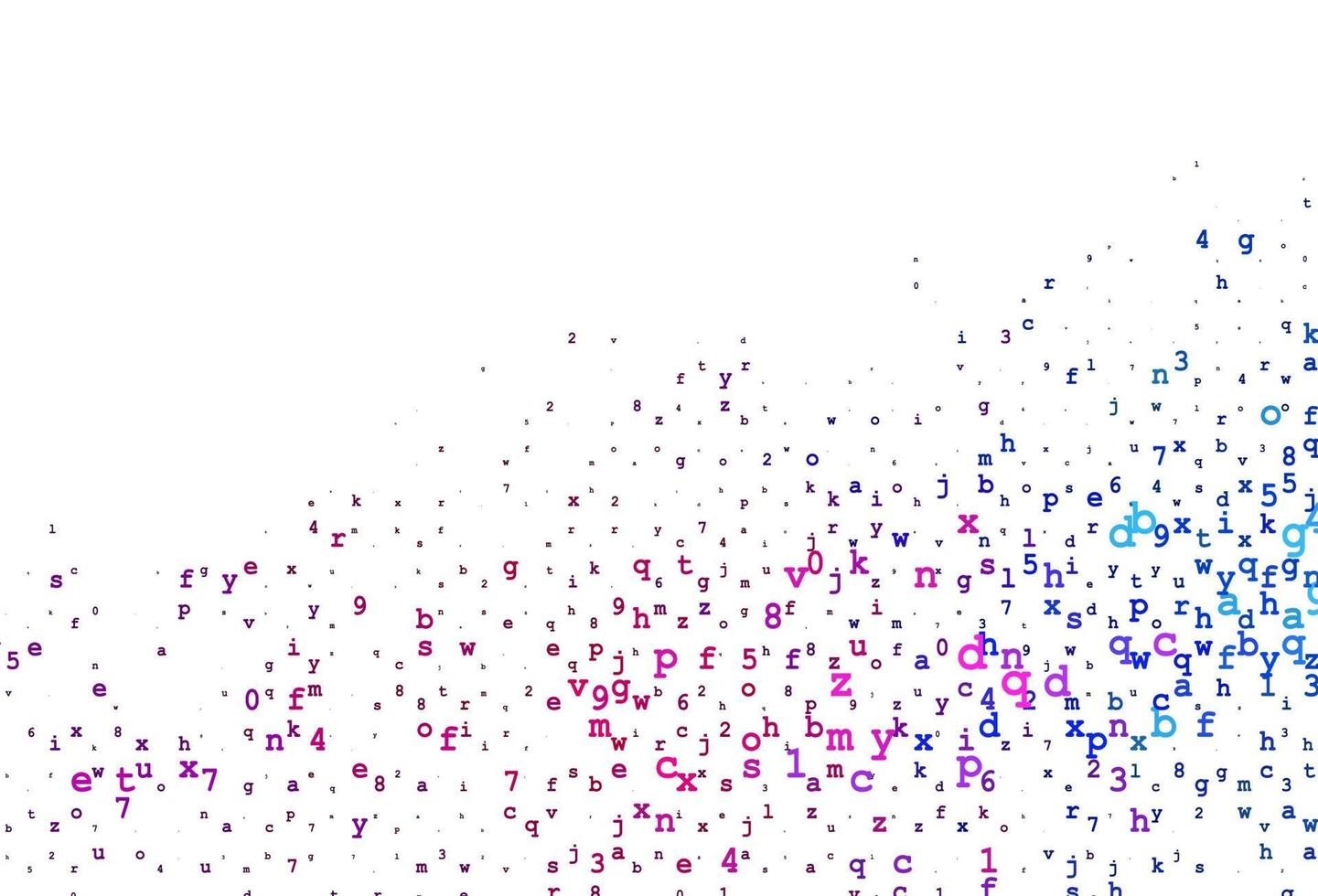 Light Purple vector layout with latin alphabet.