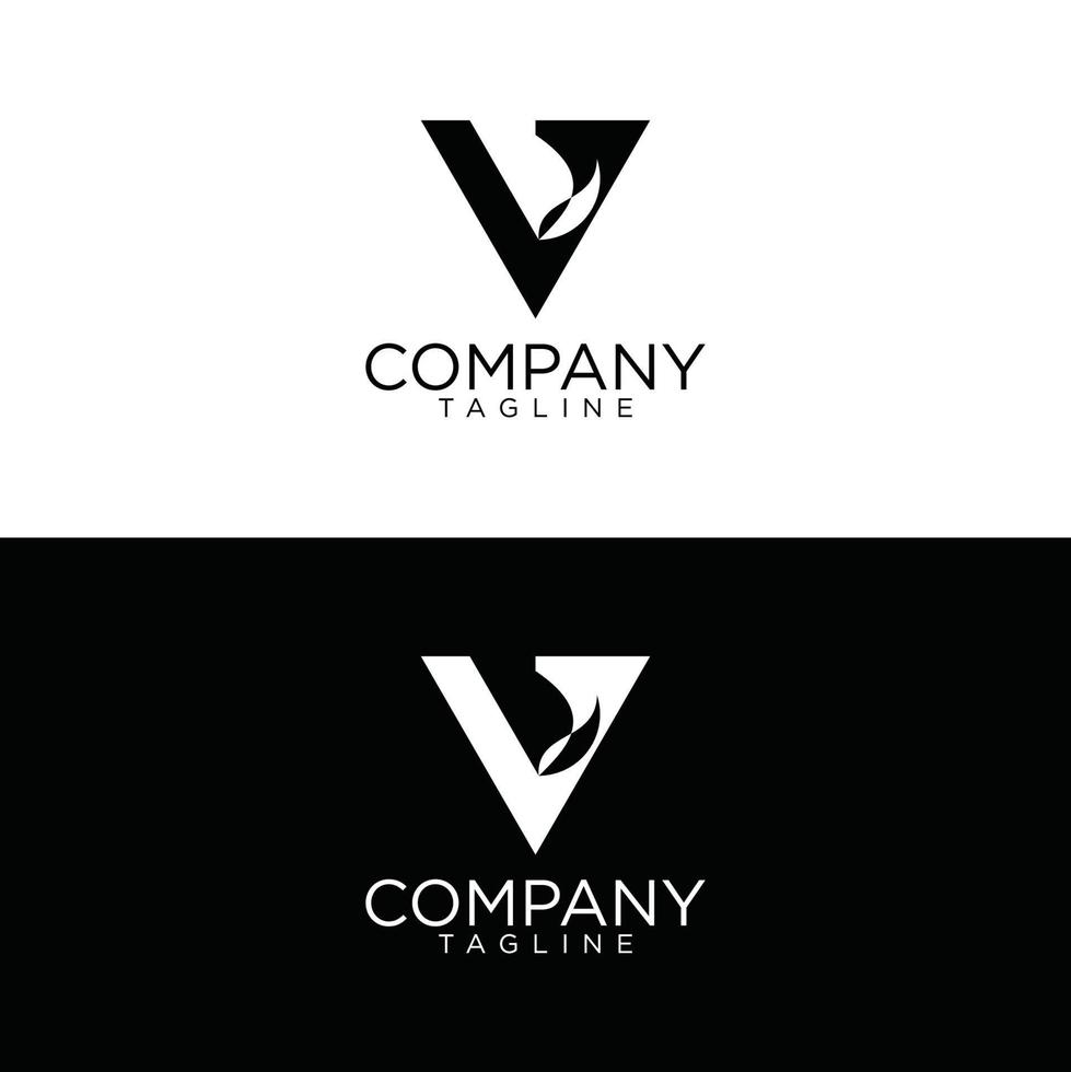 diseño de logotipo v y plantillas vectoriales premium vector