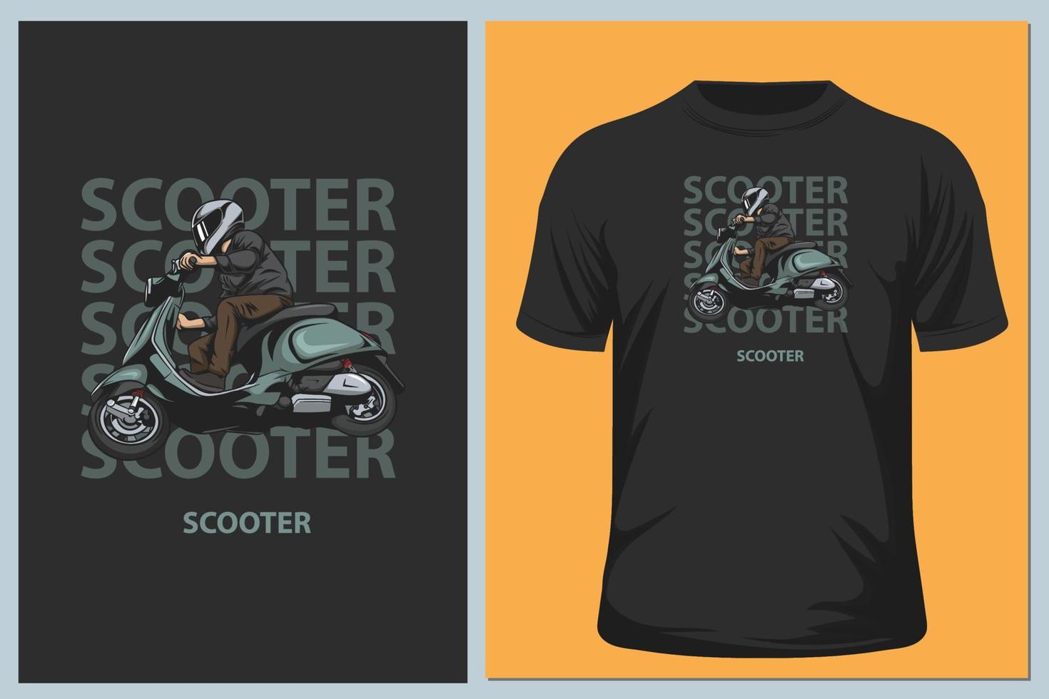 scooter camiseta vector