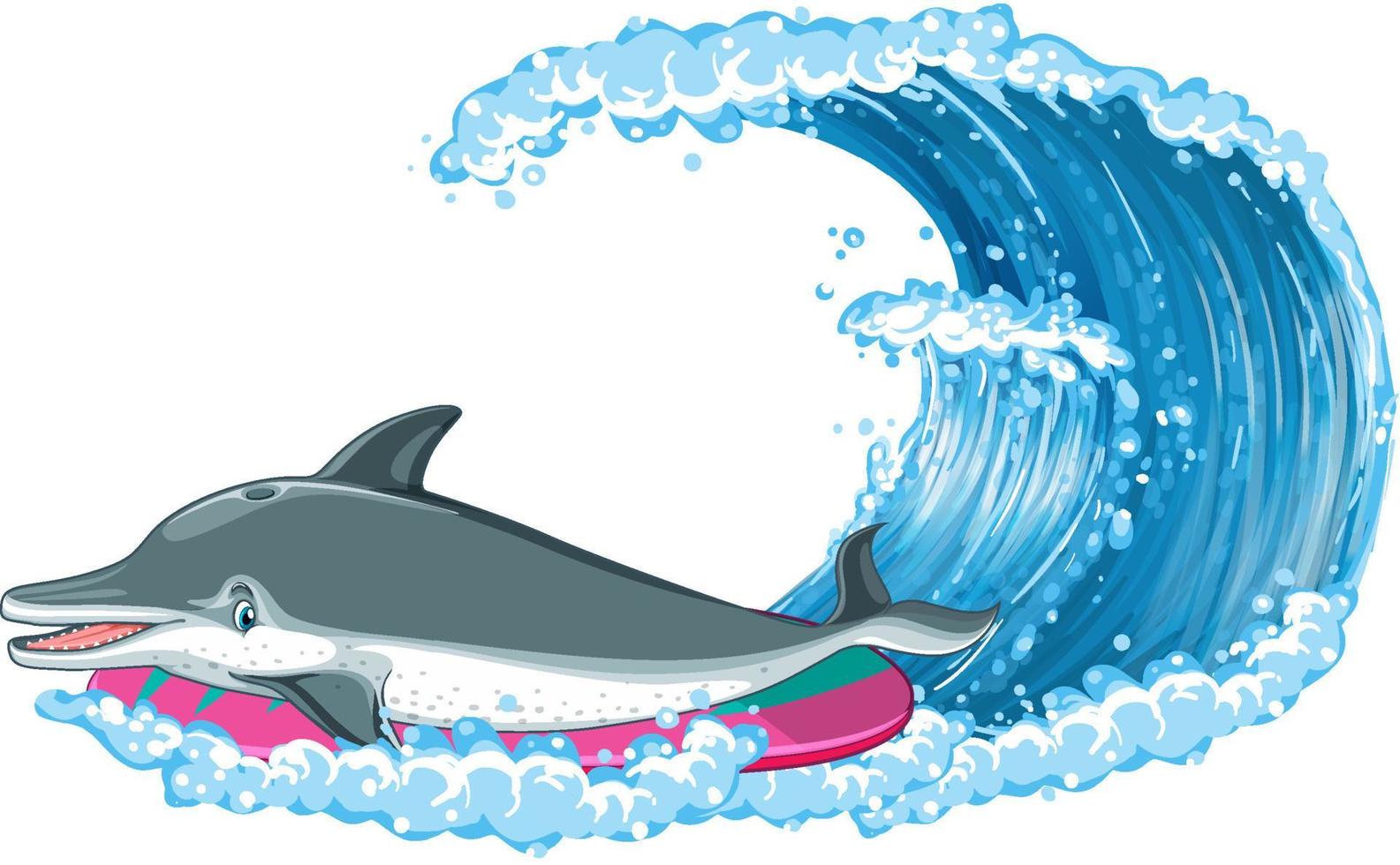Cute dolphin cartoon character ocean vector
